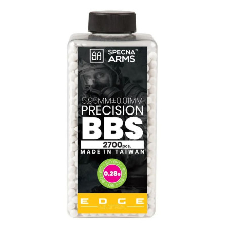 ASG kuličky 0,28 g Specna Arms EDGE ULTRA   BIO / 2700 kusů / bílé – láhev (039982)