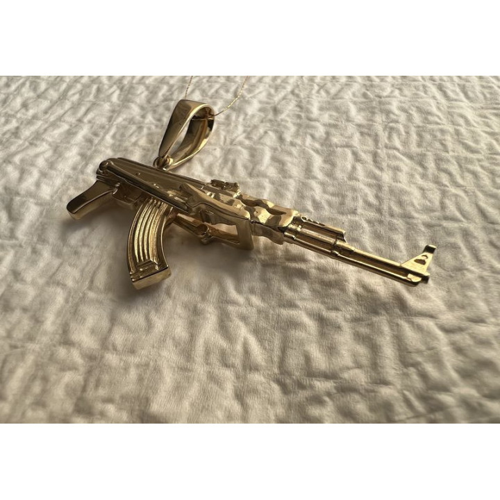 ZŁOTY KARABIN AK-47 - zawieszka