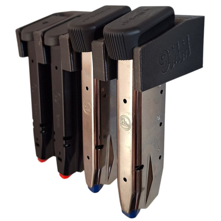 BULLETMAG UCHWYT NA MAGAZYNKI 9 mm / x4  / czarny / na magnes / wsuwane od przodu