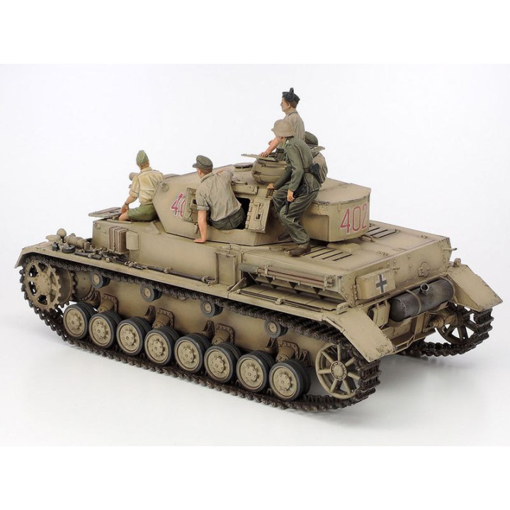 TAMIYA 1/35 NĚMECKÝ TANK PANZERKAMFWAGEN IV Ausf.F & Motocyklová sada (25208)