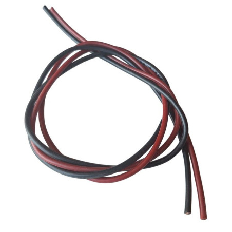KABEL SILIKONOWY 2,5 mm / 250 mm -       komplet (czerwony + czarny)