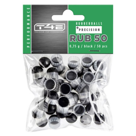 UMAREX .50-caliber Precision Rubber Bullets / 50 pieces (2.4785) for Umarex T4E HDR 50, HDP, TMP1, M&P9c, and SFP9