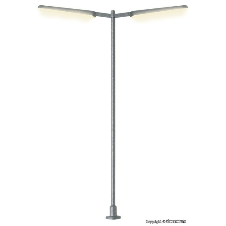 VIESSMANN 6099 H0 LED double arm street lamp - height 87 mm
