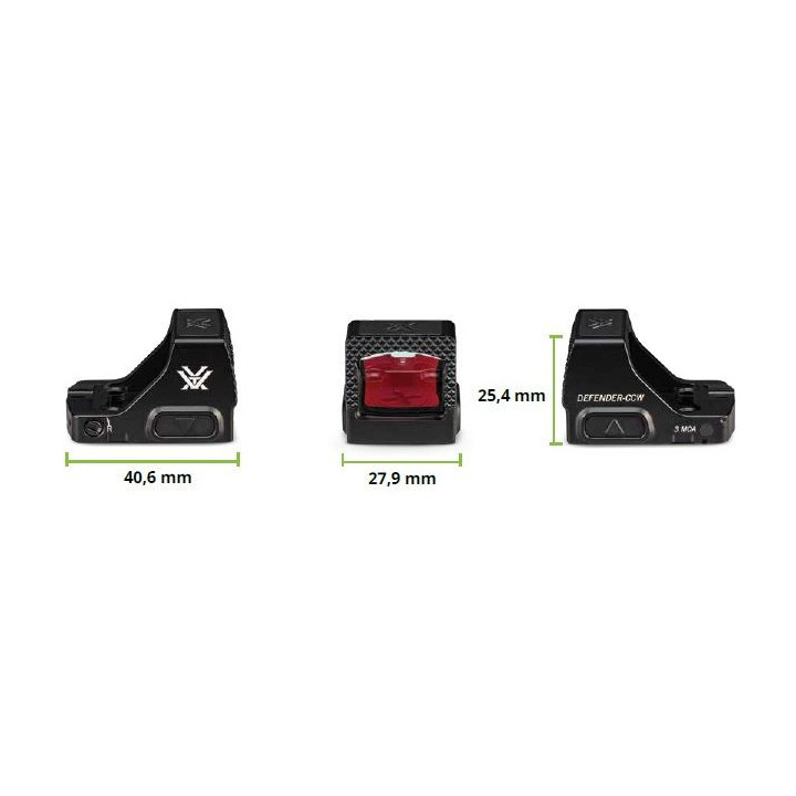 VORTEX DEFENDER-CCW 3 MOA Red Dot Sight    (DFCCW-MRD3)