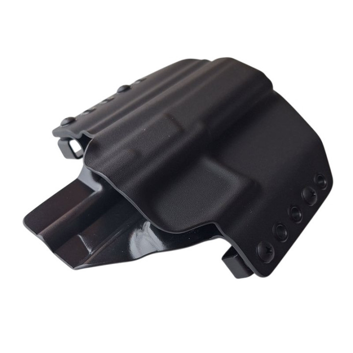 RH HOLSTERS Kabura OWB Classics CZ P-09  F NOCTURNE / right - 1/2 sweatguard / steel loops 40 mm / black KYDEX