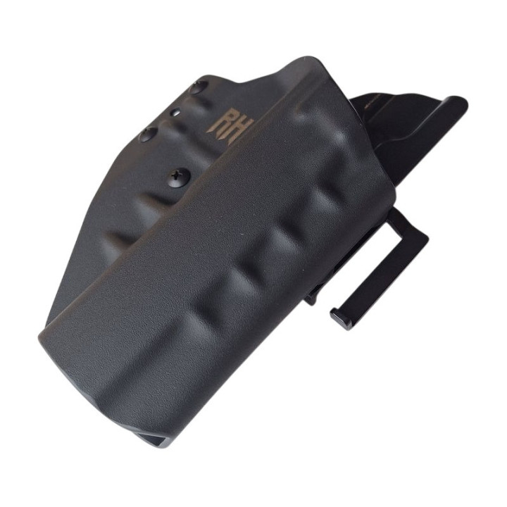 RH HOLSTERS Pouzdro OWB Frogy CZ Shadow   2 / pravé – 1/2 ochrana proti potu / rychloupínací smyčky 40 mm / černý KYDEX
