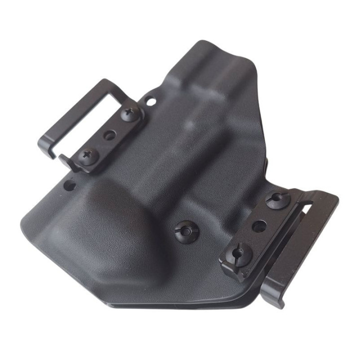 RH HOLSTERS Kabura OWB Frogy GLOCK       G43/X/rail also for 48 / right - 1/2 sweatguard / speedloops 40 mm / black KYDEX