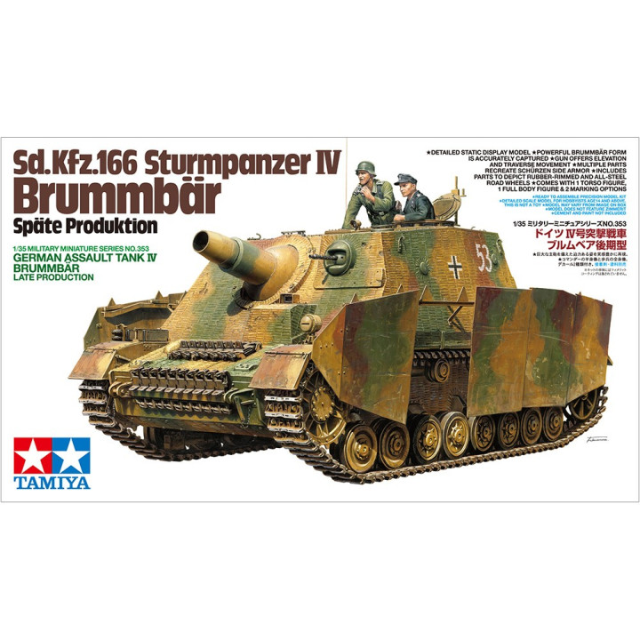 TAMIYA 1/35 Sd.Kfz.166 STURMPANZER IV BRUMBAR POZDNÍ VÝROBA (35353)