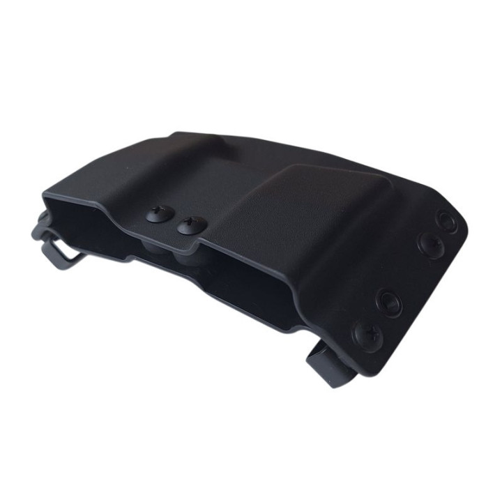 RH HOLSTERS Ładownica OWB x2 CZ P-10 F   / right - without sweatguard / steel loops  40 mm / black KYDEX