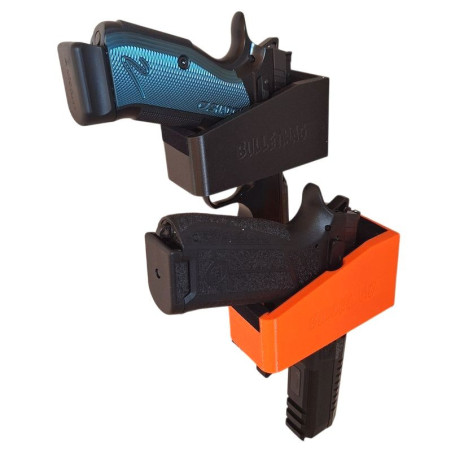 Držák na krátkou zbraň BULLETMAG (s baterkou a kolimátorem) x1 - černý / s magnetem