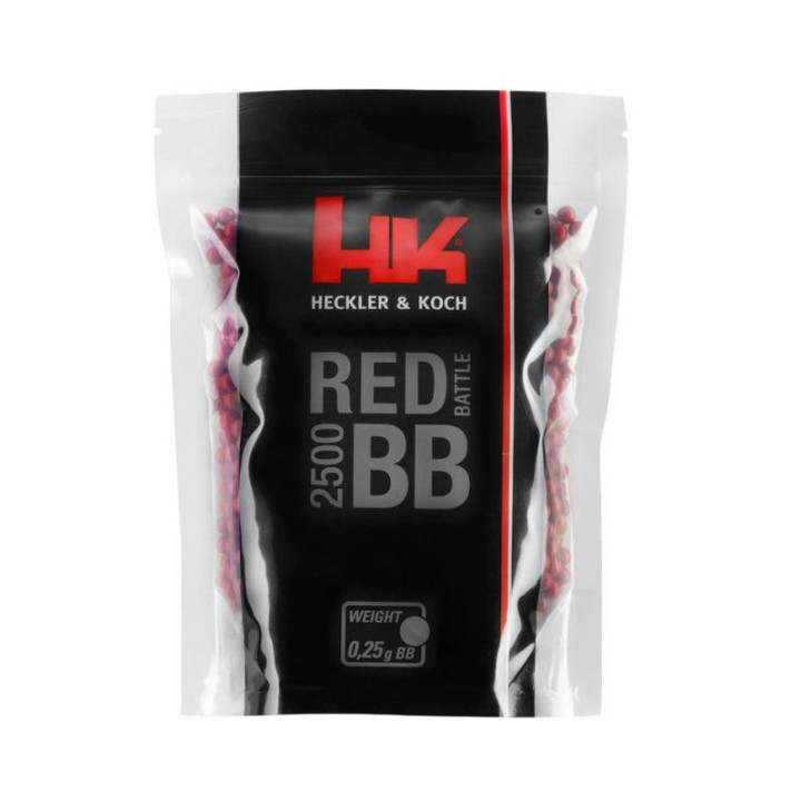 ASG Kulki 0.25g Heckler & Koch Red       Battle / 6 mm / 2500 sztuk (2.6113) czerwone