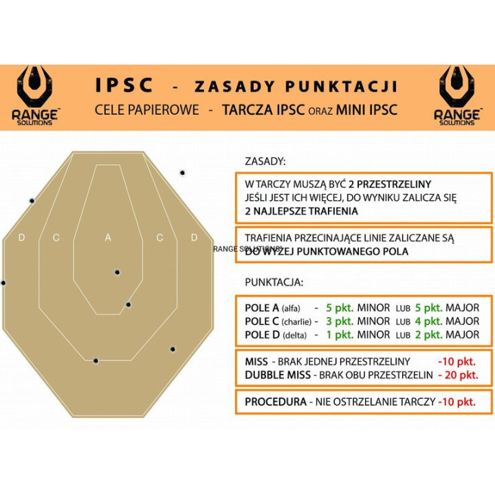 RS TARCZA PAPIEROWA IPSC brązowa ( 50    szt. w rulonie ) 31-020809-00