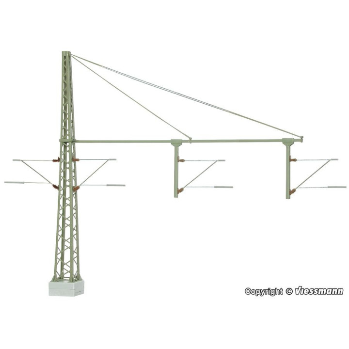 VIESSMANN 4161 H0 Maszt kratownicowy     z odciągiem na 3 tory