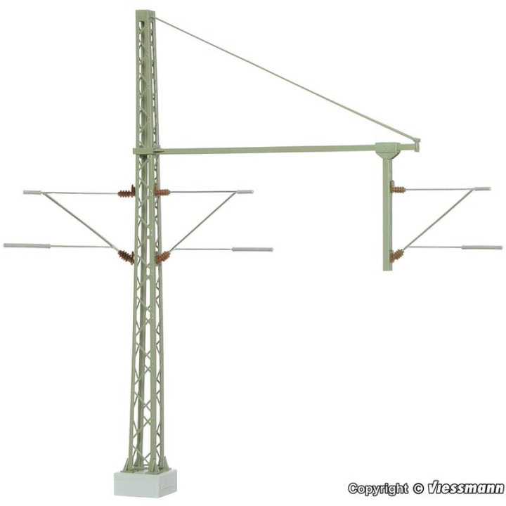 Příhradový stožár VIESSMANN 4160 H0 s uchycením pro 2 koleje