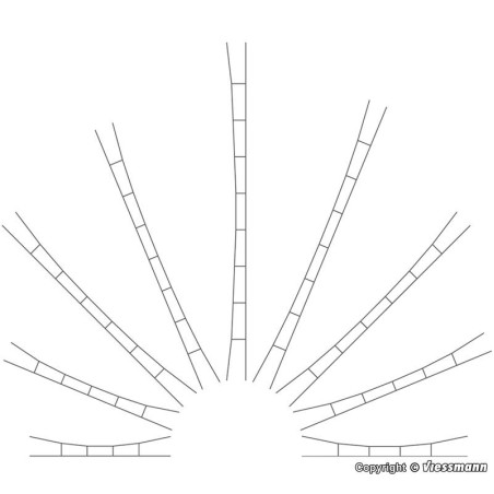 VIESSMANN 4150 H0 Overhead catenary, conductors 140-160 mm ( 5 pieces )