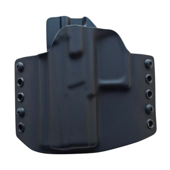 RH HOLSTERS Kabura OWB Classics CZ P-09  C NOCTURNE / left - half sweatguard / loops 40 mm / black KYDEX
