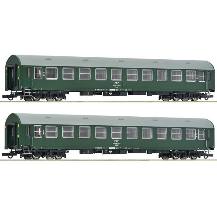 ROCO 6200102 WAGON OSOBOWY PKP kl.2      ep.IV ( zestaw 2 wagony )