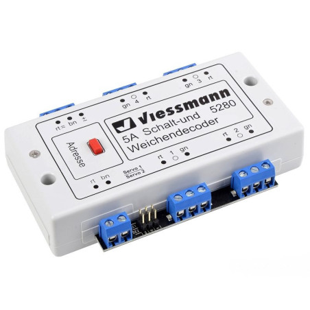 VIESSMANN 5280 H0 Przłącznik             wieloprotokołowy i dekoder zwrotnic