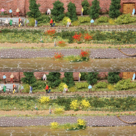 HEKI 1804 Clumps of yellow grass, red 5-6 cm ( 100 pieces )