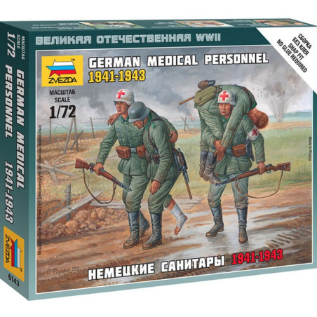 ZVEZDA 1/72 NĚMECKÝ ZDRAVOTNICKÝ PERSONÁL 1941-1943 (6143)