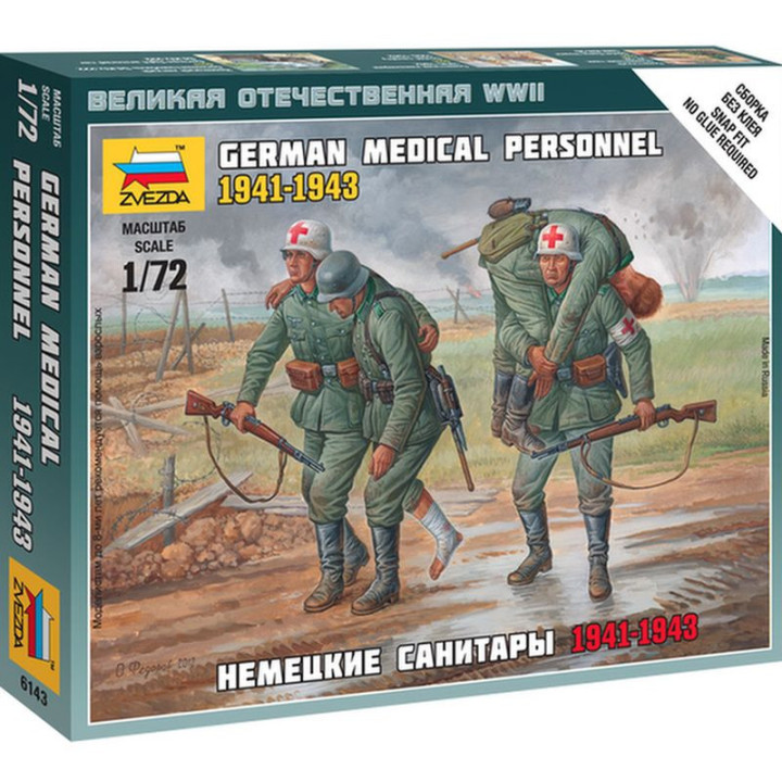 ZVEZDA 1/72 NĚMECKÝ ZDRAVOTNICKÝ PERSONÁL 1941-1943 (6143)