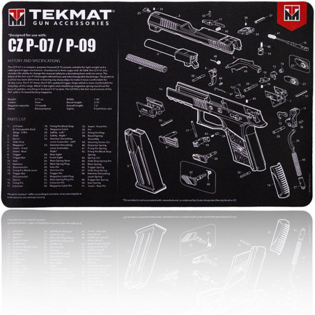 TEKMAT Gun Cleaning Mat CZ P-07 / P-09 / 27x43 cm (TEK-R17-CZP07)