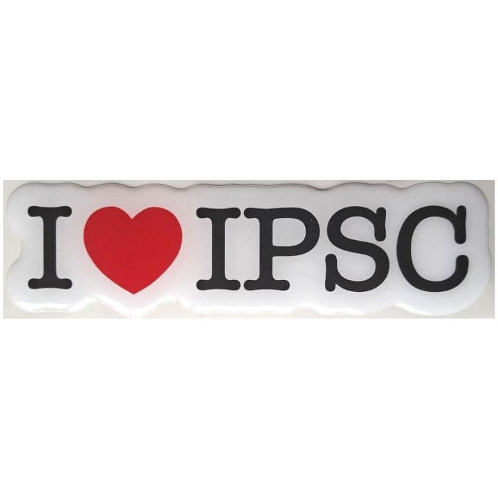 Naklejka " I love IPSC " - wypukła 3D