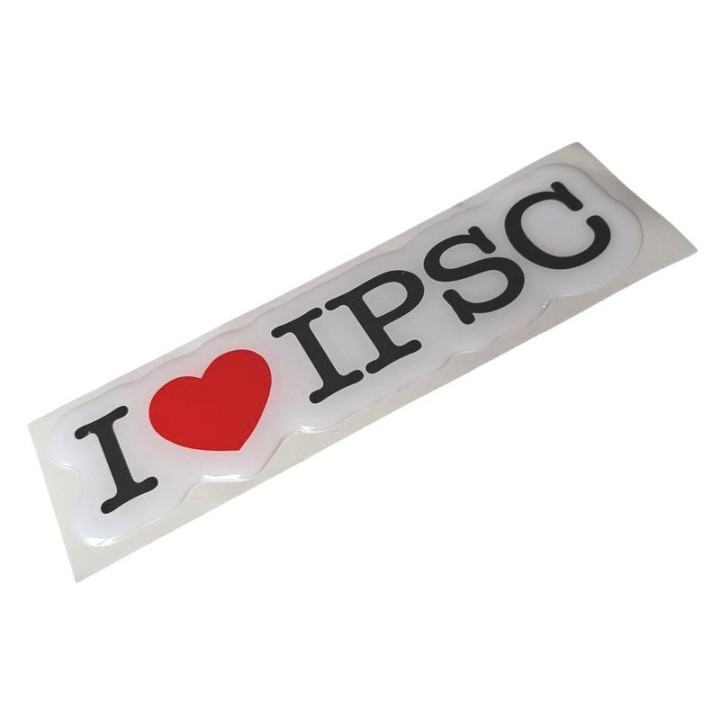 Nálepka " I love IPSC " - konvexní 3D