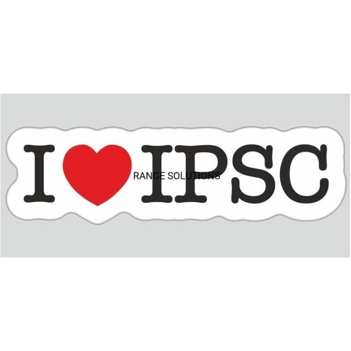 Nálepka " I love IPSC " - konvexní 3D