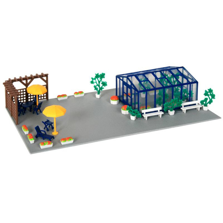 KIBRI 38634 H0 Szklarnia, pergola,       parasole / oświetlenie LED