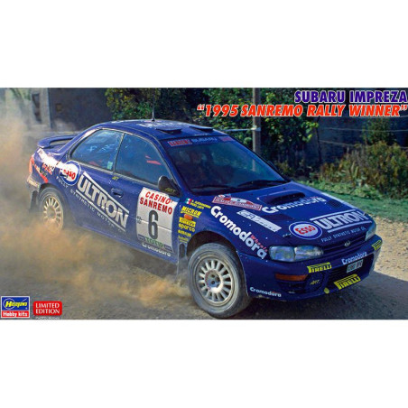 HASEGAWA 1/24 SUBARU IMPREZA "1995       Sanremo Rally Winner" (20574)