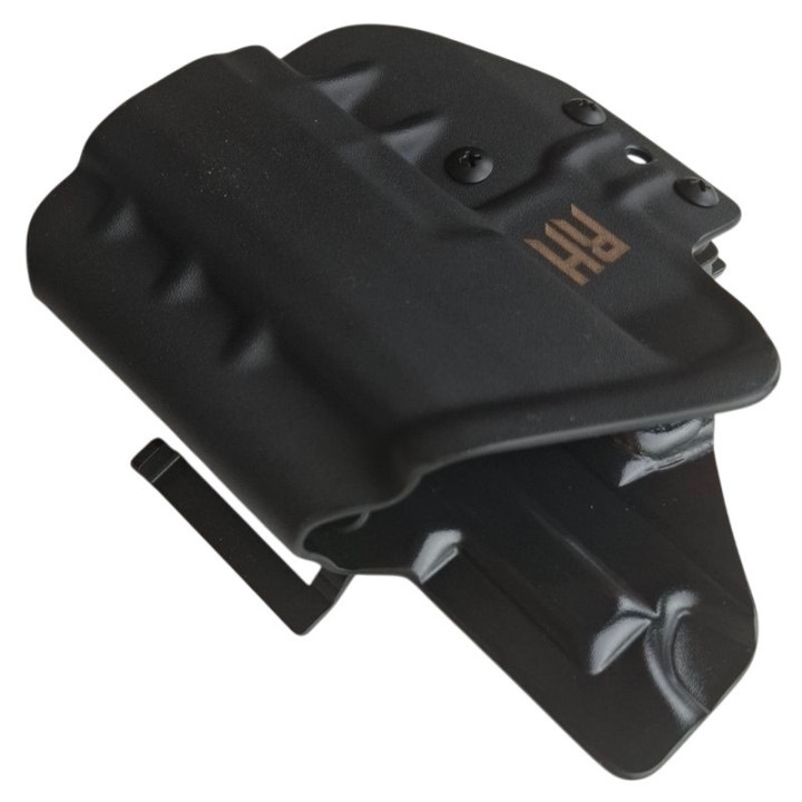 RH HOLSTERS OWB Frogy Sig Sauer P320 M18 holster / right - 1/2 sweatguard / speedloops 40 mm / black KYDEX