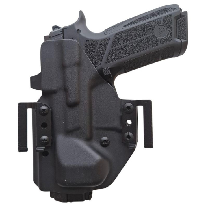 RH HOLSTERS OWB Frogy CZ P-09 C NOCTURNE pouzdro / pravé - 1/2 potní chránič / speedloopsoops 40 mm / černý KYDEX