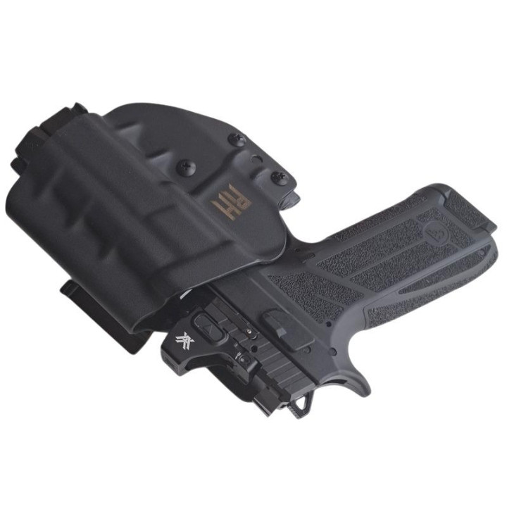 RH HOLSTERS OWB Frogy CZ P-09 C NOCTURNE pouzdro / pravé - 1/2 potní chránič / speedloopsoops 40 mm / černý KYDEX