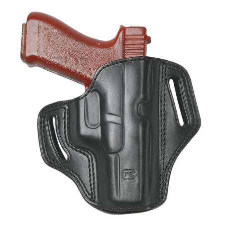 KAJMAN Kabura skórzana GLOCK 19 / MOTYL  DŁUGI "S7" czarna
