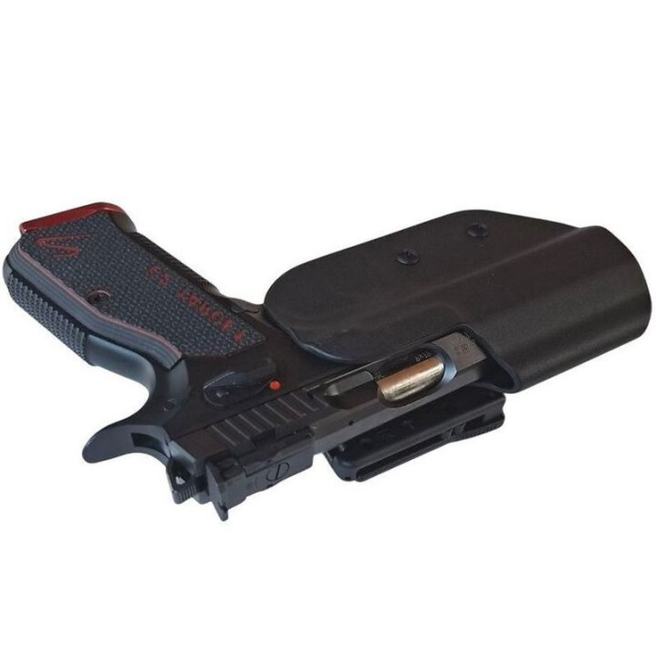 Pouzdro OWB Sport CZ Shadow 2 Target 5" / levé - Tek-lok / 3 mm / černé pouzdro KYDEX