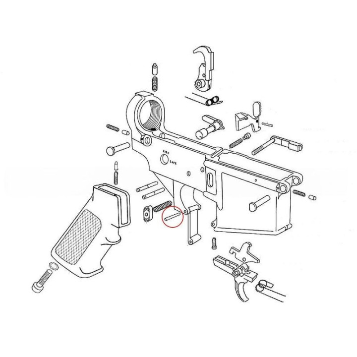 EEMANN TECH AR-15 Kołek kabłąka spustu   (180039)