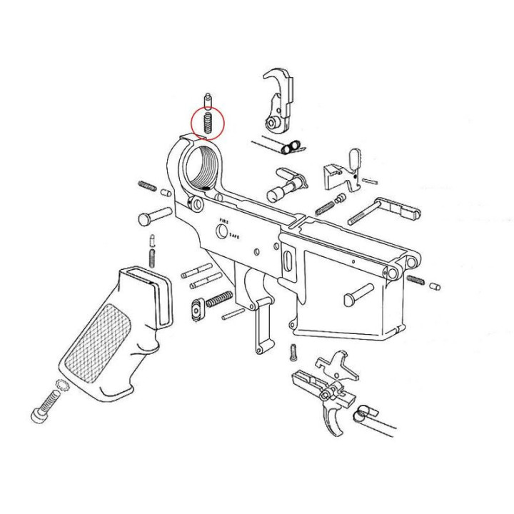 EEMANN TECH AR-15 Sprężyna odbojnika     odrzutu (180011)