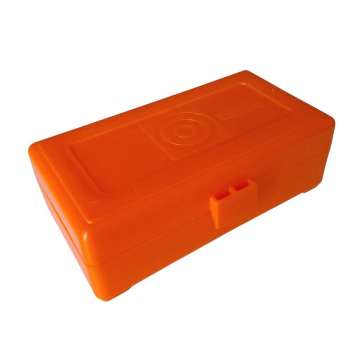 MEGALINE 9 mm ammunition box / 50 pieces / orange