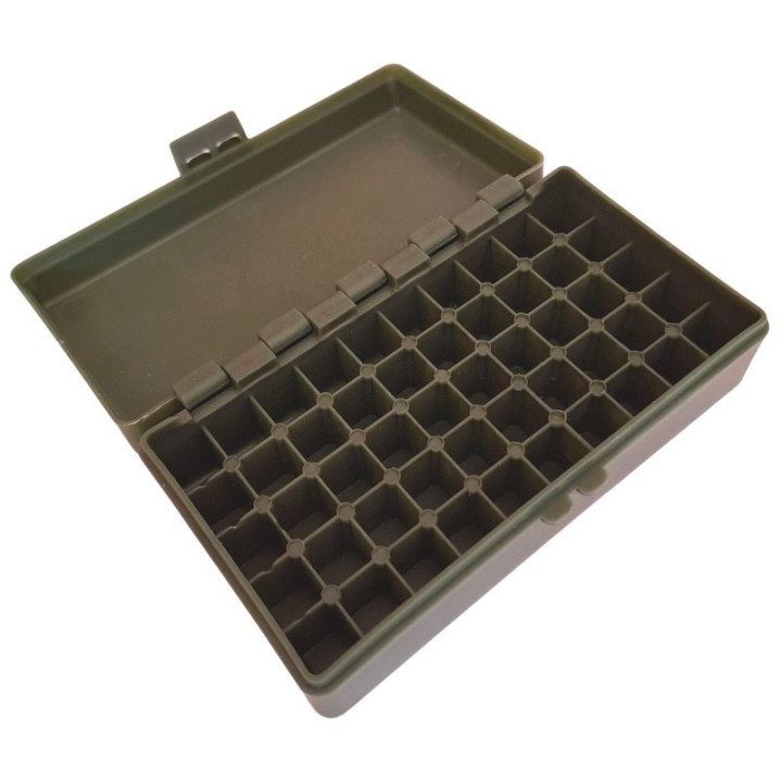 MEGALINE 9 mm ammunition box / 50 pieces / green