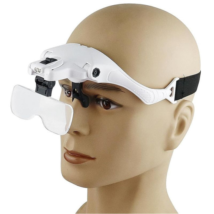 OKULARY - Lupa nagłowna 2 x LED (351)