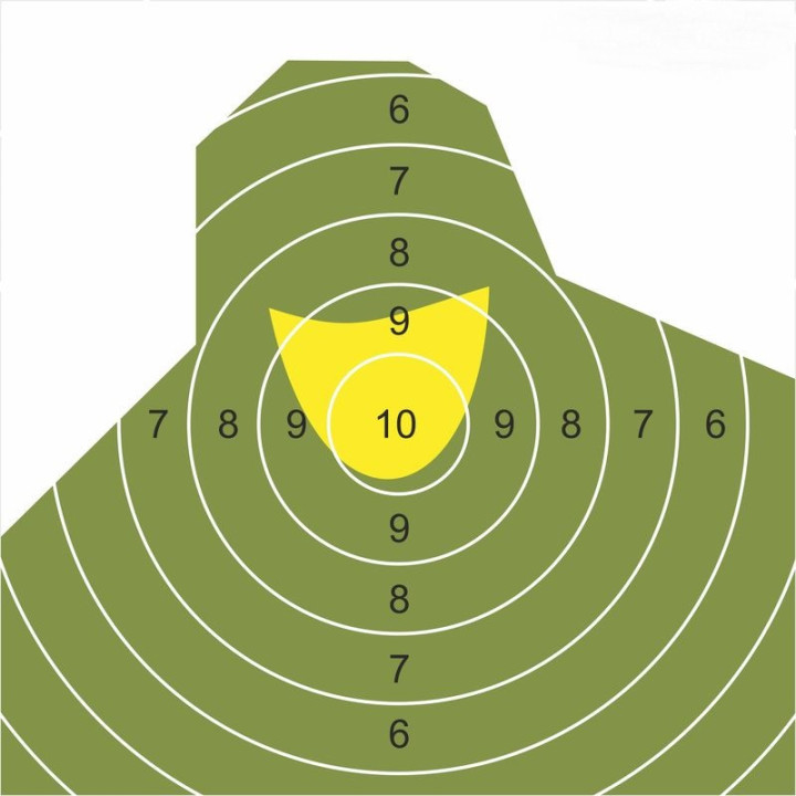 Štít NT 23P vojenská busta 500x500 mm / 10 kusů