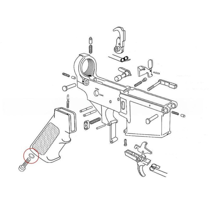 EEMANN TECH AR-15 Podložka rukojeti      (180034)