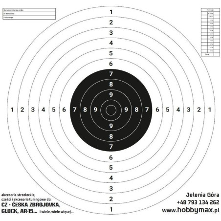 SPORTOVNÍ ŠTÍT 500x500 mm ( 10 ks ) HOBBYMAX