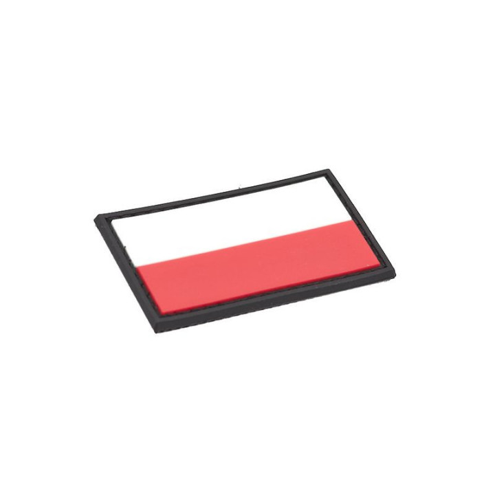PVC odznak s polskou vlajkou 3x5cm se suchým zipem (000021)