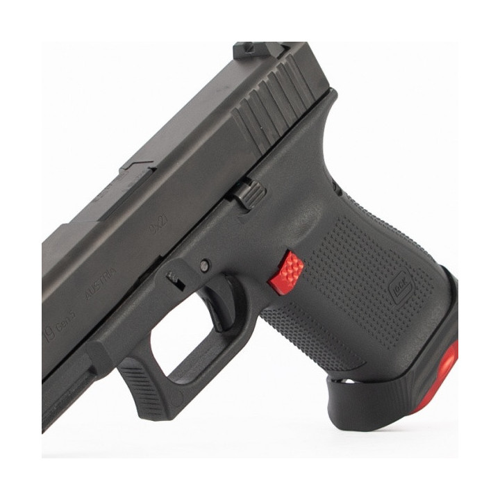 TONI SYSTEM GLOCK Magazine Release for Glock Gen. 4/5 (PMPG5) - RED / Extended