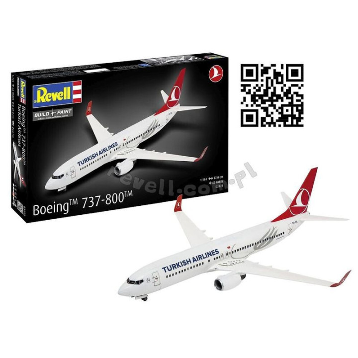 REVELL 1/144 BOEING 737-800 TURKISH      AIRLINES MODEL SET (63772)