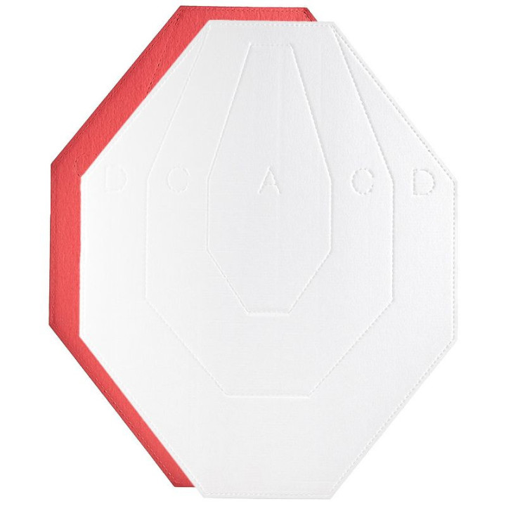 IPSC cardboard shield white and red / 50 pieces (204100) ET