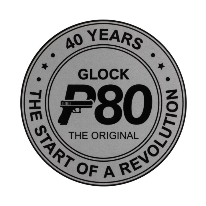 Nálepka GLOCK / průměr 8 mm / ZAČÁTEK REVOLUCE