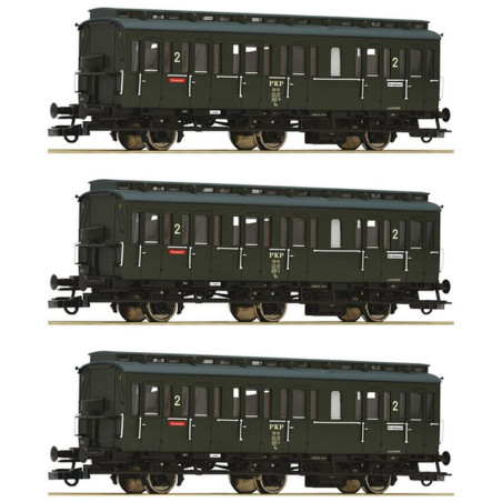ROCO 6200100 PASÁŽNÍ VŮZ tř.2 PKP ep.IV - sada 3 vozů